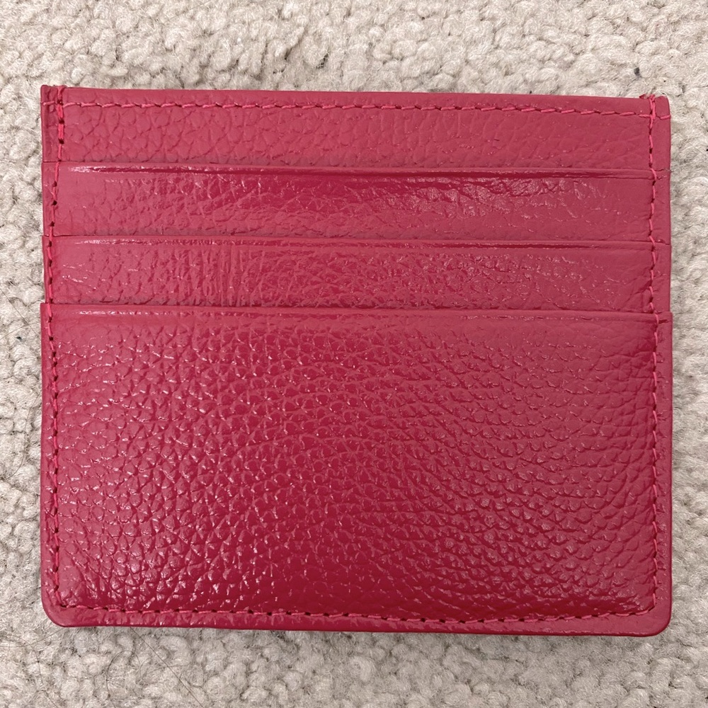 Hot pink card case